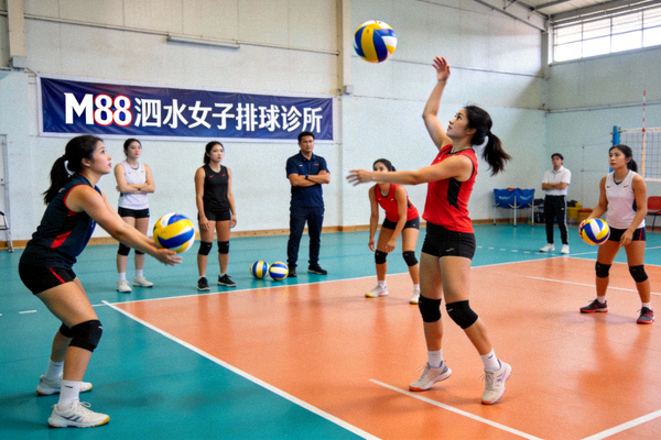 M88组织的泗水女子排球诊所 - 女性参与者学习排球技巧